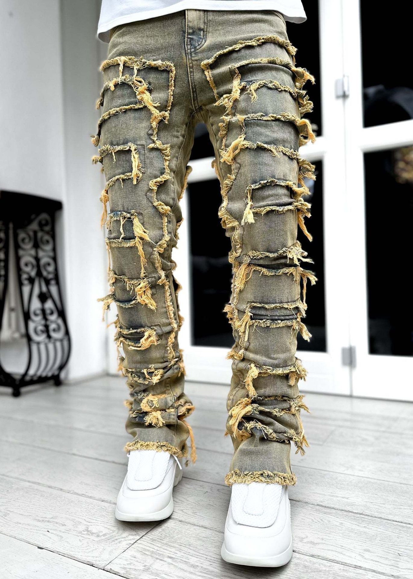 Individual Patched Pants